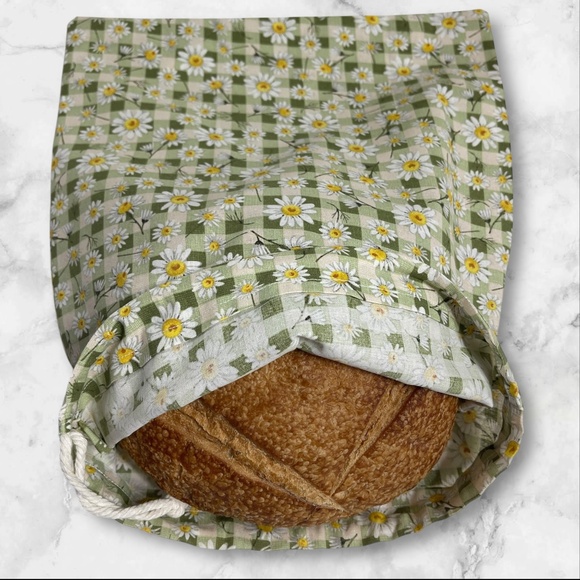 Sourdough Bread Bag, 100% Organic Cotton Reusable Bread Bag, Artisan Bread Bag - Picture 2 of 5